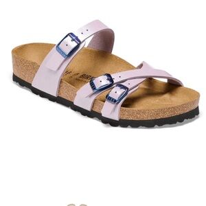 Birkenstock Women's Lavender Sandals with Blue Buckles
